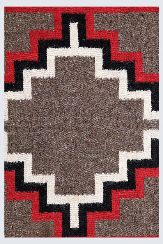 Dhurrie Patterned Wool Rugs  - Multi Coloured 2 x 6